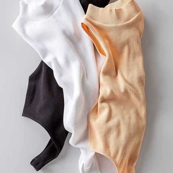 Halter Knit One Piece in White - Picture 2 of 2